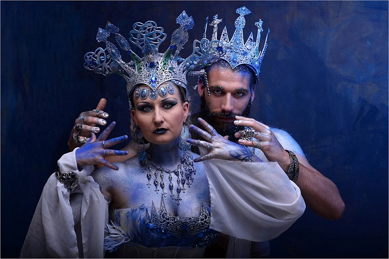 Le couple en bleu